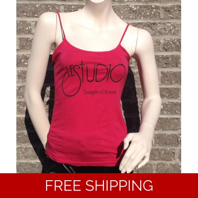 Woman Hot pink Tank Top Black Front Logo